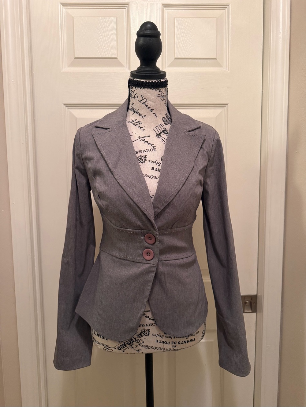 Tailored Gray Women's Blazer Jacket